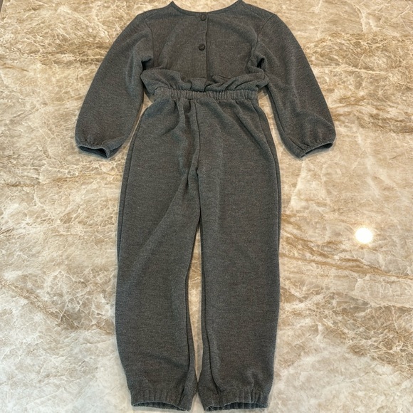 Zara Kids Gray Button Front Jumpsuit size 10 years - Picture 4 of 7